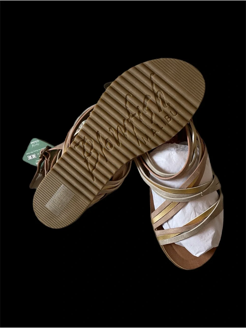 4 Earth Sandals by Blowfish Malibu + Orion Sz 8 NWT Strappy
